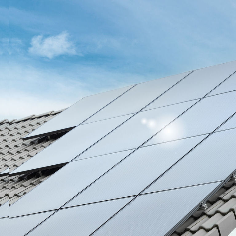 Solarpannels auf einem Dach