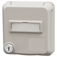 MENNEKES  Cepex datacontactdoos met slot en tekstvenster, alpine wit 4604