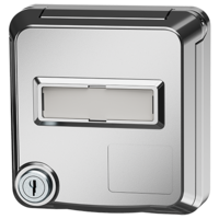 MENNEKES  Cepex datacontactdoos met slot en tekstvenster, wit aluminium 4626
