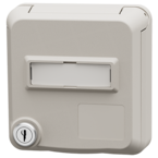 MENNEKES Cepex datacontactdoos met slot en tekstvenster, alpine wit 4644