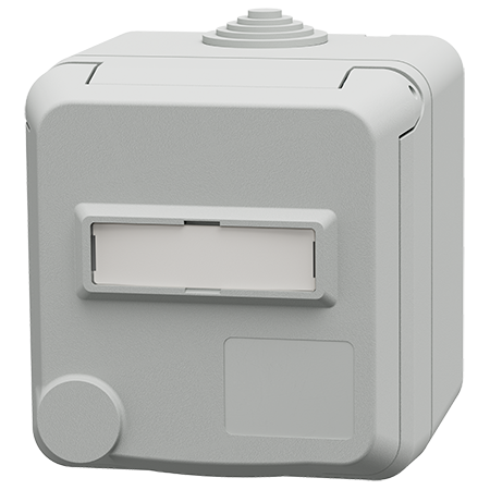 MENNEKES Cepex wandcontactdoos SCHUKO® met tekstvenster, lichtgrijs 4573