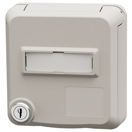 MENNEKES Cepex datacontactdoos met slot en tekstvenster, alpine wit 4604